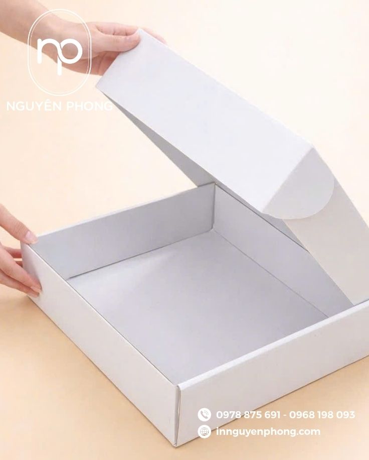 Mẫu in hộp đựng quần áo carton sóng chắc chắn 